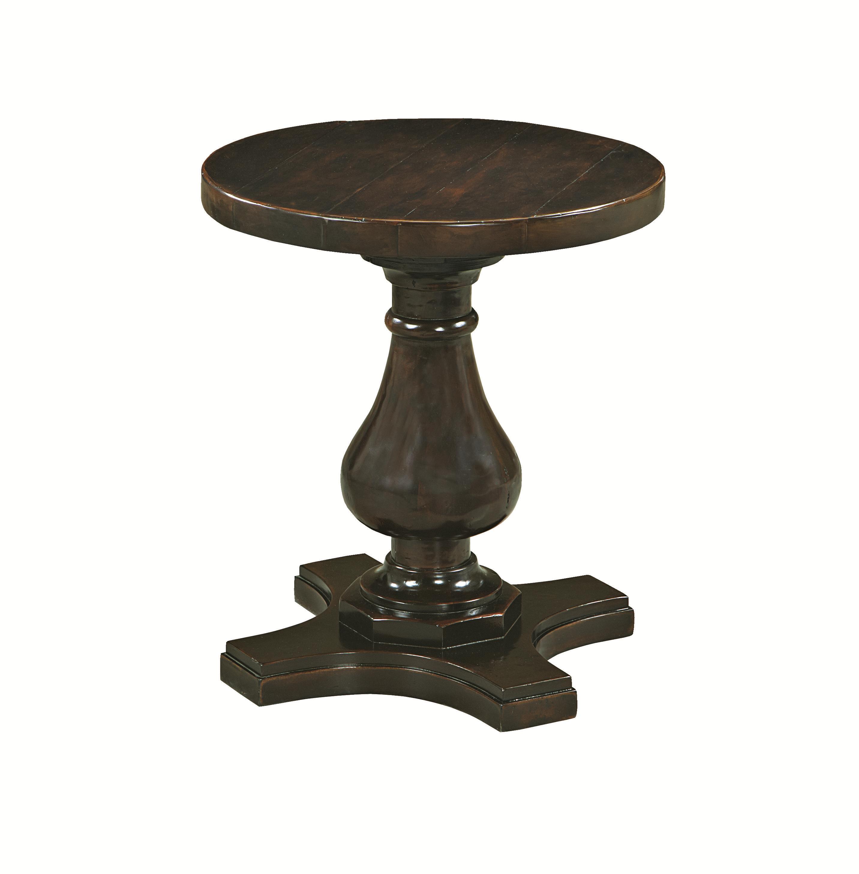 Bernhardt Freeport Round Side Table with Pedestal Base Belfort